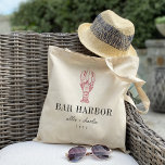 Maine Lobster Destination Wedding Welcome Tote Bag<br><div class="desc">Welcome guests to your destination wedding with these chic and modern personalized tote bags. Design features a lobster outline illustration in red with your wedding destination beneath (shown with Bar Harbor, Maine) in classic serif lettering. Add your names beneath in handwritten cursive script, as well as the year. Colors can...</div>