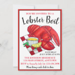 Maine Lobster Dinner Seafood Boil Picnic Clambake Invitation