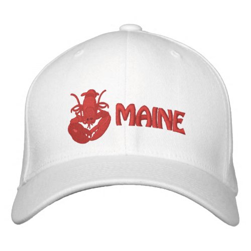 Maine Lobster Embroidered Cap