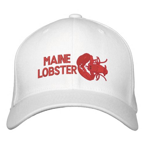 Maine Lobster Embroidered Hat