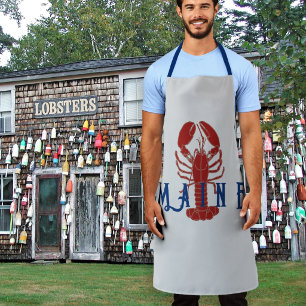 Maine Lobster Gray Long Apron
