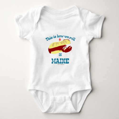 Maine Lobster Roll Baby Bodysuit