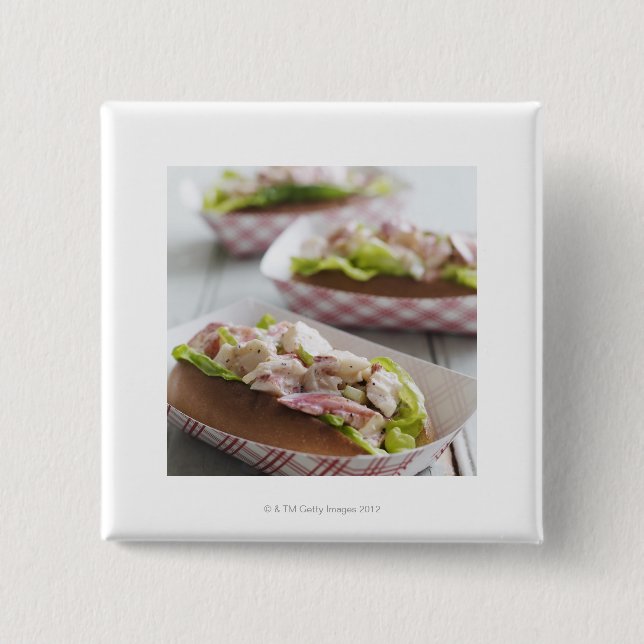 Maine Lobster Roll Button (Front)