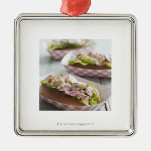 Maine Lobster Roll Metal Ornament