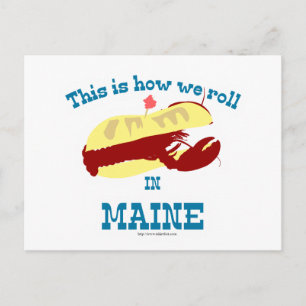 Maine Lobster Roll Postcard