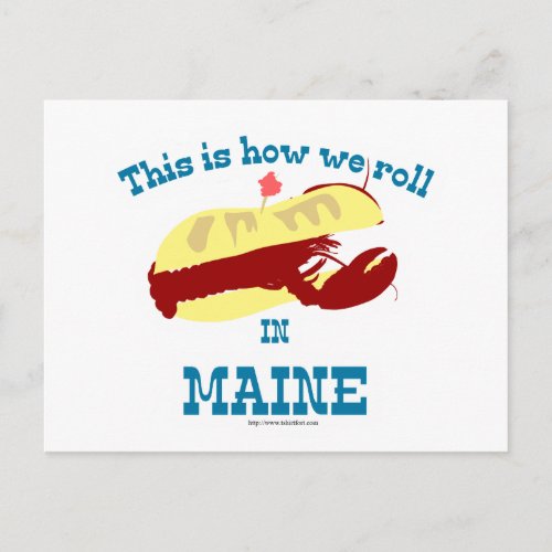 Maine Lobster Roll Postcard