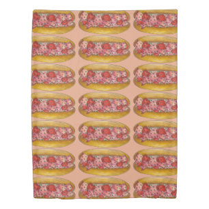 Maine Lobster Roll Sandwich Seafood Foodie Duvet Cover