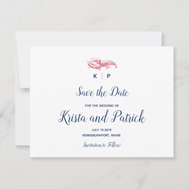 Maine Lobster Save the Date (Front)
