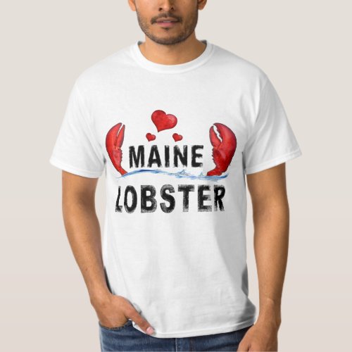 Maine Lobster Sea Hearts T_Shirt