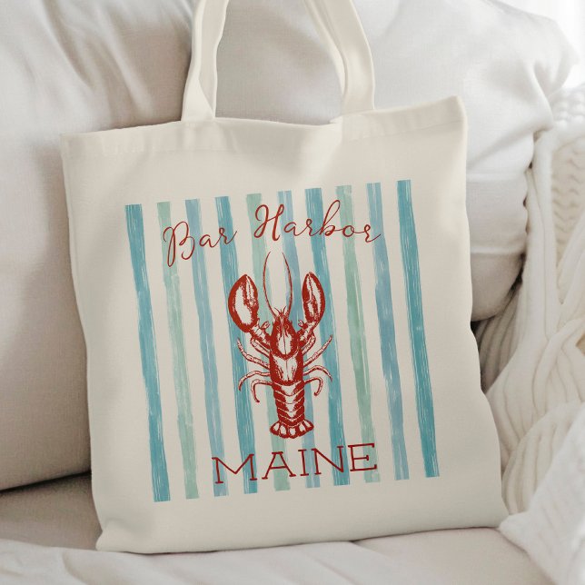 Maine Lobster Stripes Fisherman Core Tote Bag (Creator Uploaded)
