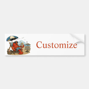 Maine Lobster Summer Fun Thunder_Cove Bumper Sticker