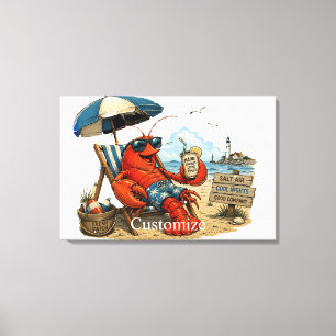 Maine Lobster Summer Fun Thunder_Cove Canvas Print