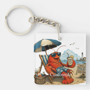 Maine Lobster Summer Fun Thunder_Cove Keychain