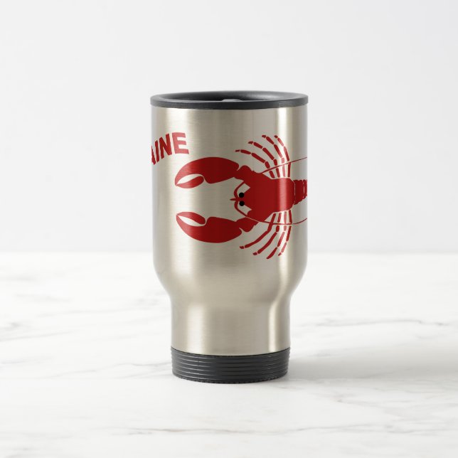 Maine Lobster Travel Coffee Mug (Center)