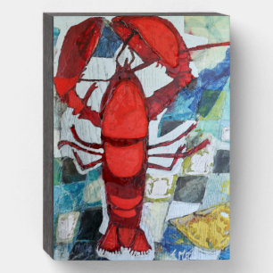 Maine Lobster Wooden Box Sign