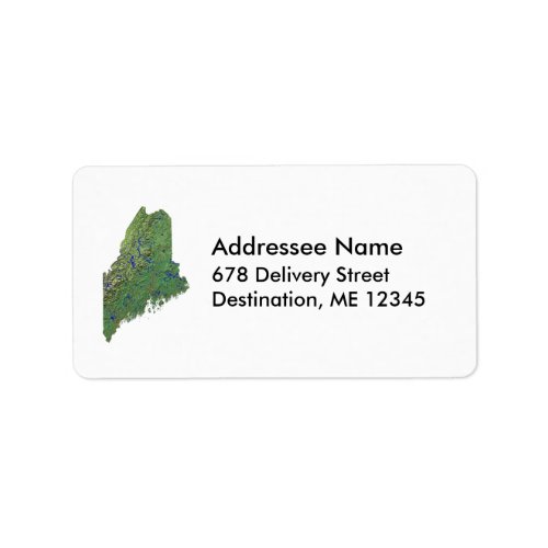 Maine Map Address Label