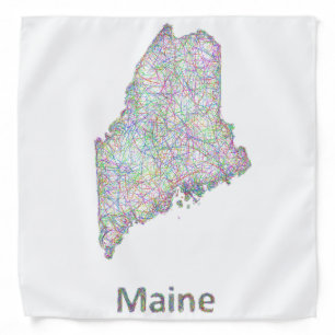 Maine map bandana