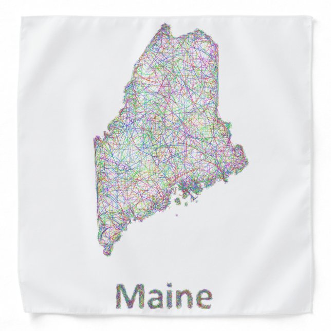 Maine map bandana (Front)