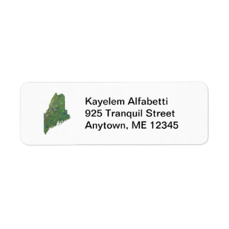 Maine Map Return Address Label
