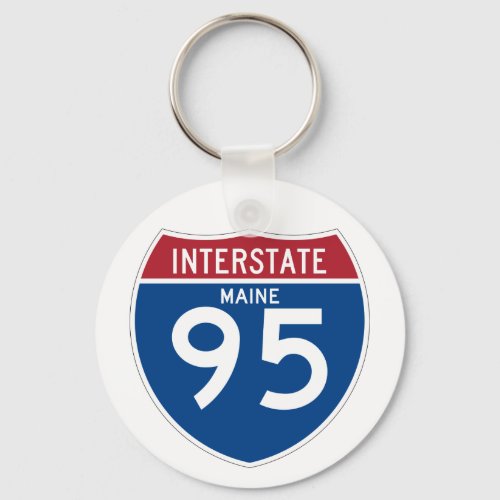 Maine ME I_95 Interstate Highway Shield _ Keychain
