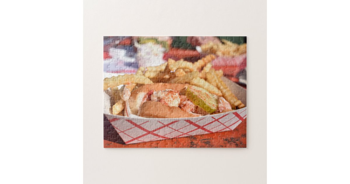 Maine ME Lobster Roll Sandwich Foodie Seafood Food Jigsaw Puzzle ...