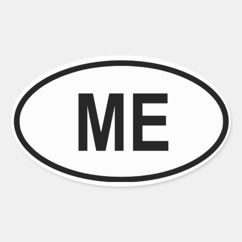 Maine ME Oval Sticker