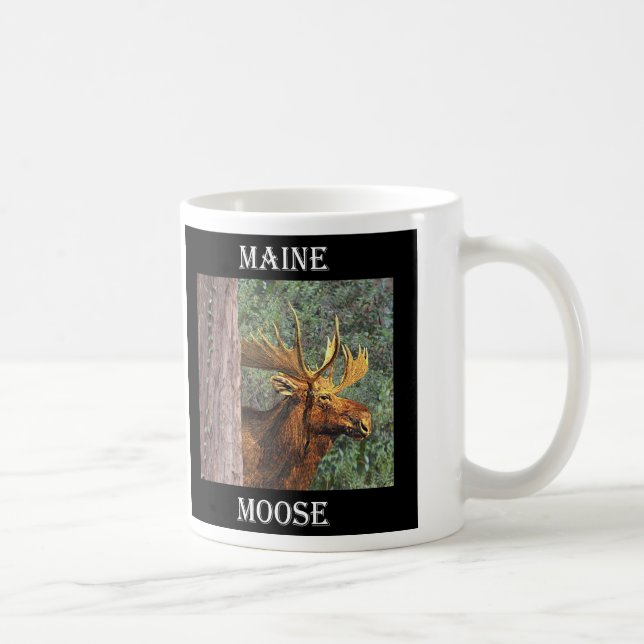 Maine Moose Coffee Mug (Right)