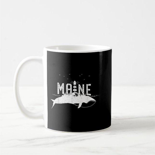 Maine Moose Cool Maine Souvenir Gift Maine Gift  Coffee Mug (Left)