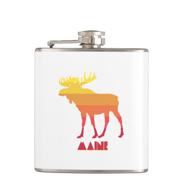 Maine Moose Flask (Front)