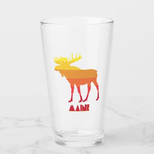 Maine Moose Glass