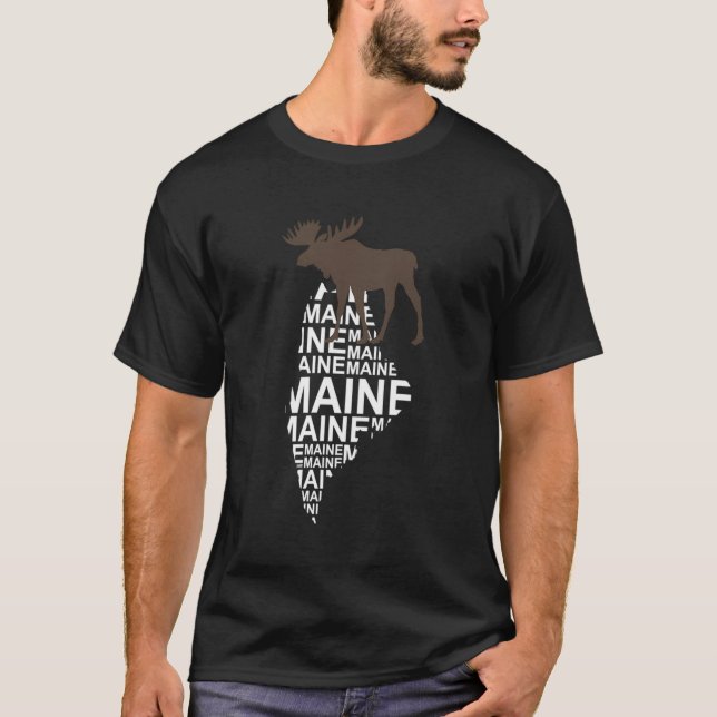 Maine Moose State T-Shirt (Front)