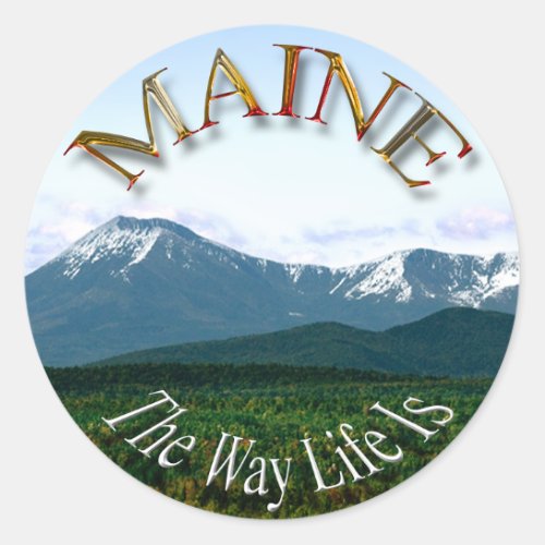 Maine Mt Katahdin Envelope Seal Stickers