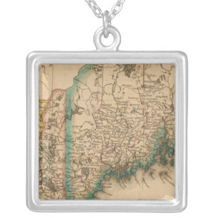 Maine, New Hampshire, Vermont 2 Silver Plated Necklace