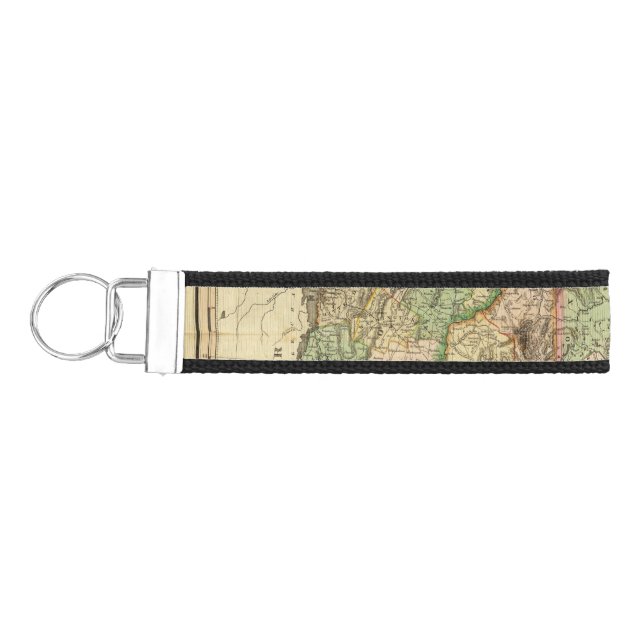 Maine, New Hampshire, Vermont, Massachusetts Wrist Keychain (Keys on Left)