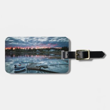 Maine  Newagen  Sunset Harbor 2 2 Luggage Tag by tothebeach at Zazzle