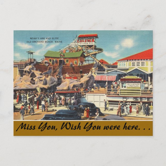 Maine, Noah's Ark, Old Orchard Beach Postcard (Front)