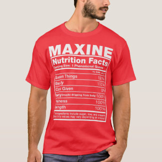 Maine Nutrition FactsMaine Name Birthday T-Shirt