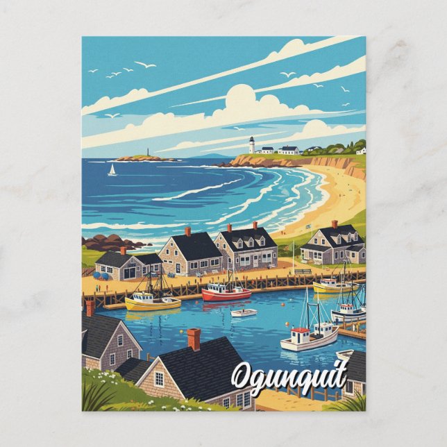 Maine Ogunquit Travel Postcard (Front)