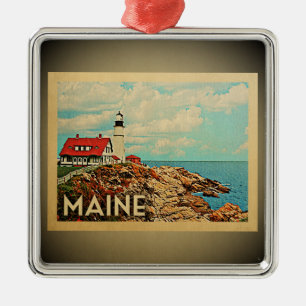 Maine Ornament Vintage Travel