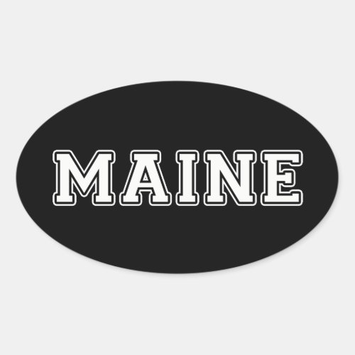 Maine Oval Sticker