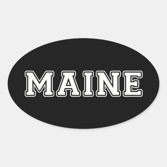 Maine Oval Sticker (Front)