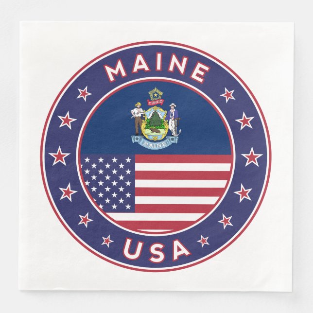 Maine Paper Dinner Napkins (Front)