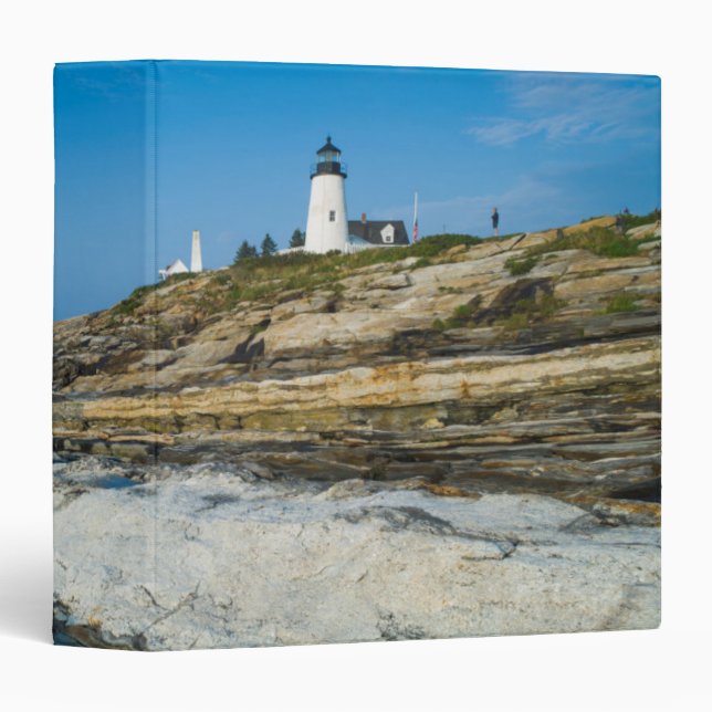 Maine, Pemaquid Point, Pemaquid Point Lighthouse 3 Ring Binder (Front/Spine)