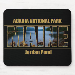 MAINE Picture Font Acadia National Park Mouse Pad