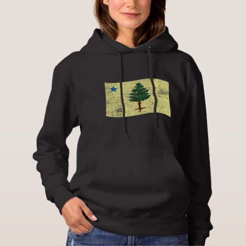 Maine Pine Tree Flag 1901  First State Flag  Hoodie