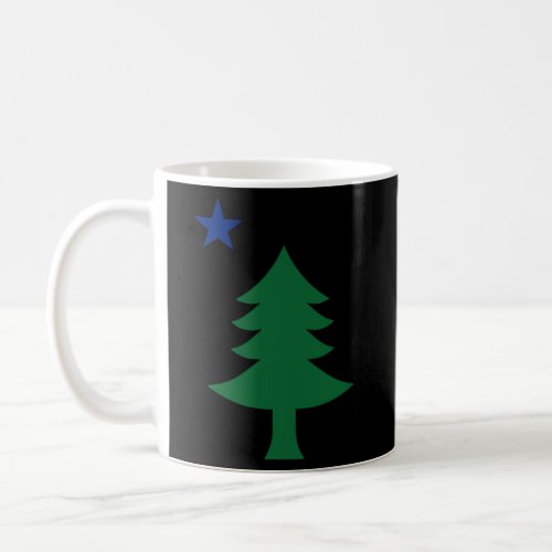 Maine Pine Tree State Flag Pride Patriotic Coffee Mug