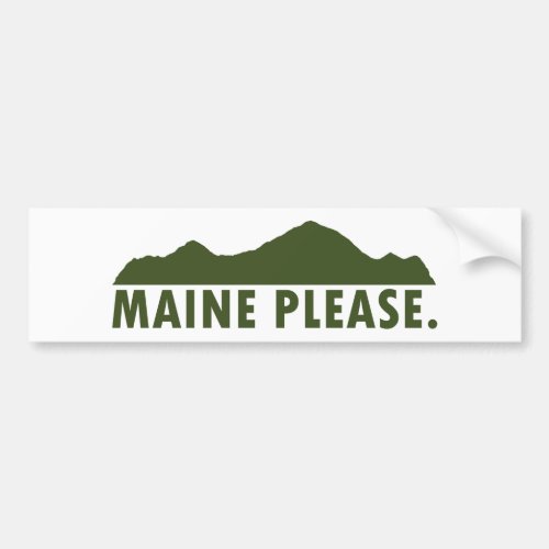 Maine Please Bumper Sticker