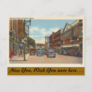 Maine, Portland, Downtown Postcard