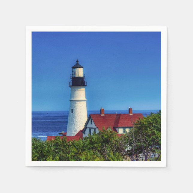 Maine Portland Head Light Photo Napkins (Front)