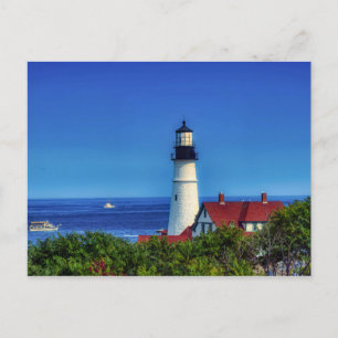 Maine Portland Head Light Photo Postcard